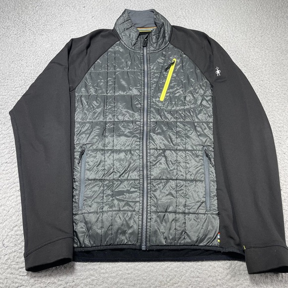 Smartwool Jacket Mens Medium Black Insulated Wool Lined Softshell SW0SP643